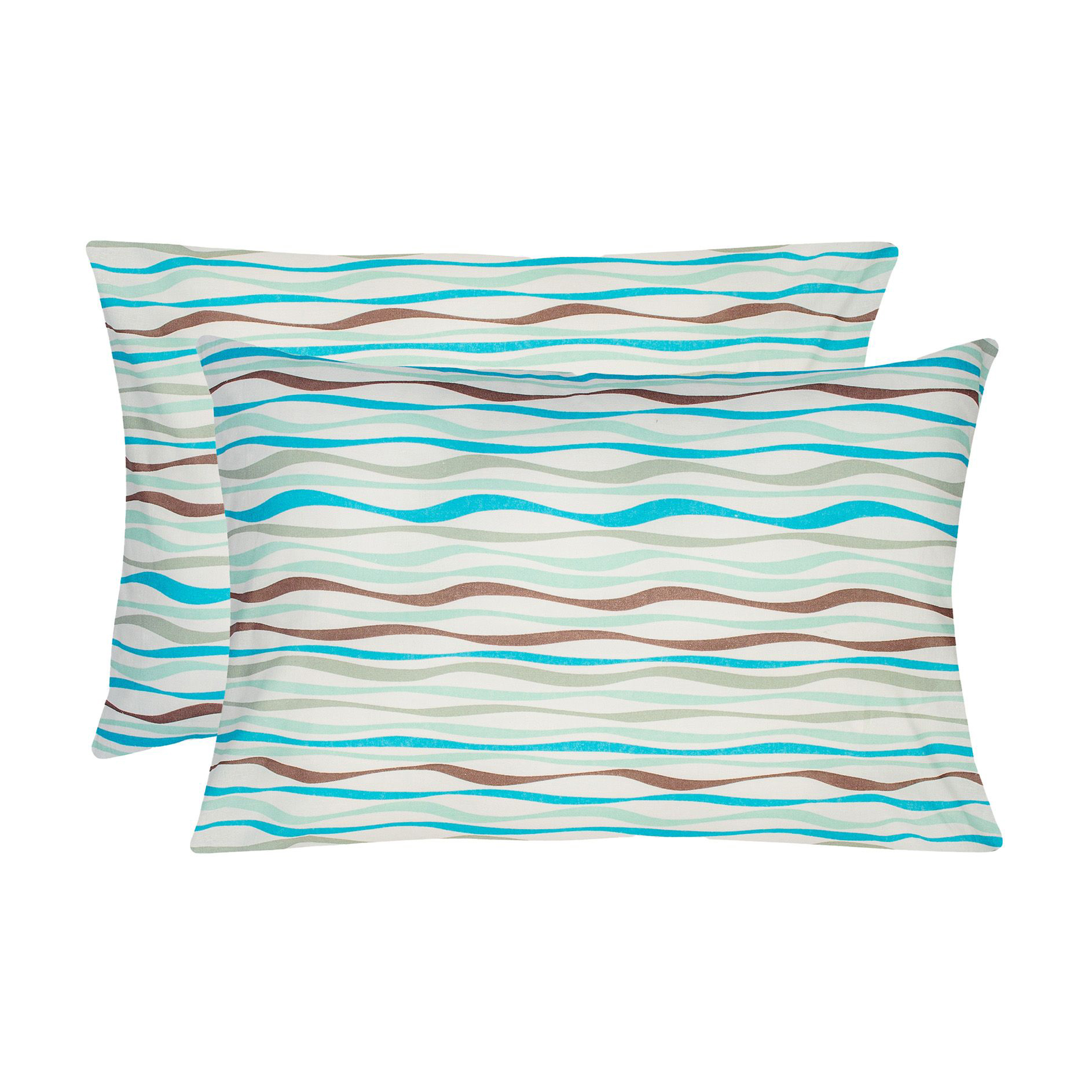 Наволочка бязева Home Line Хвиля, бірюзова, 50*70 см, 2 шт (173839)